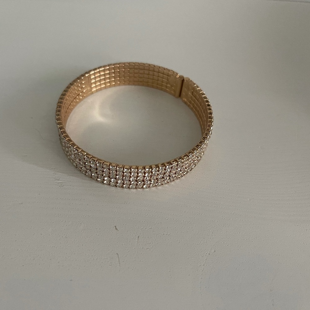 Cubic zirconia gold bracelet
